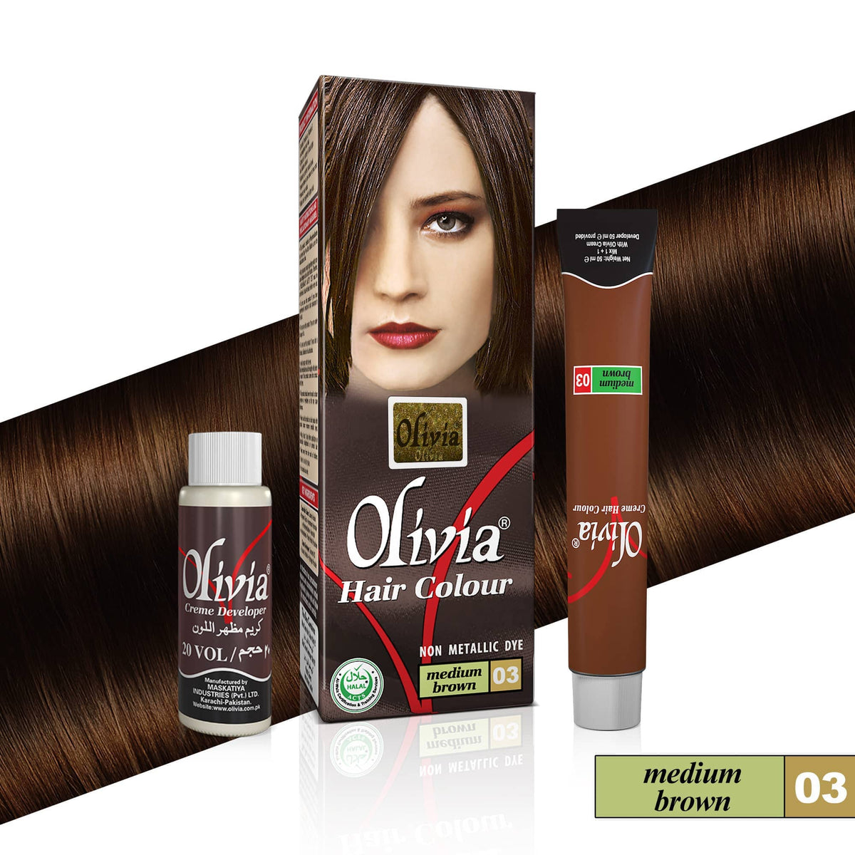 Olivia Colour Medium Brown 1 Packet