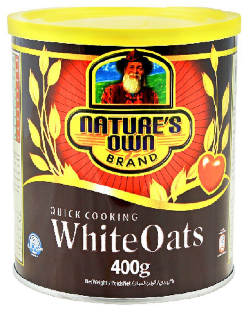 NATURE'S QUICK COOKING WHITE OATS SPECAIL TIN 400G.