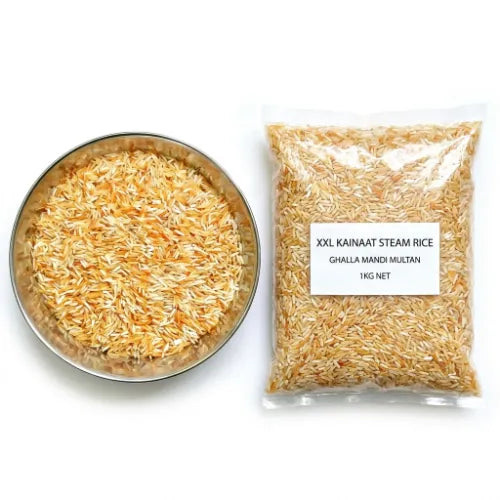 MUQADDAS RICE TRADDERS \ GOLDEN DAGHEE STEAM 1121 KAINAT RICE 2KG