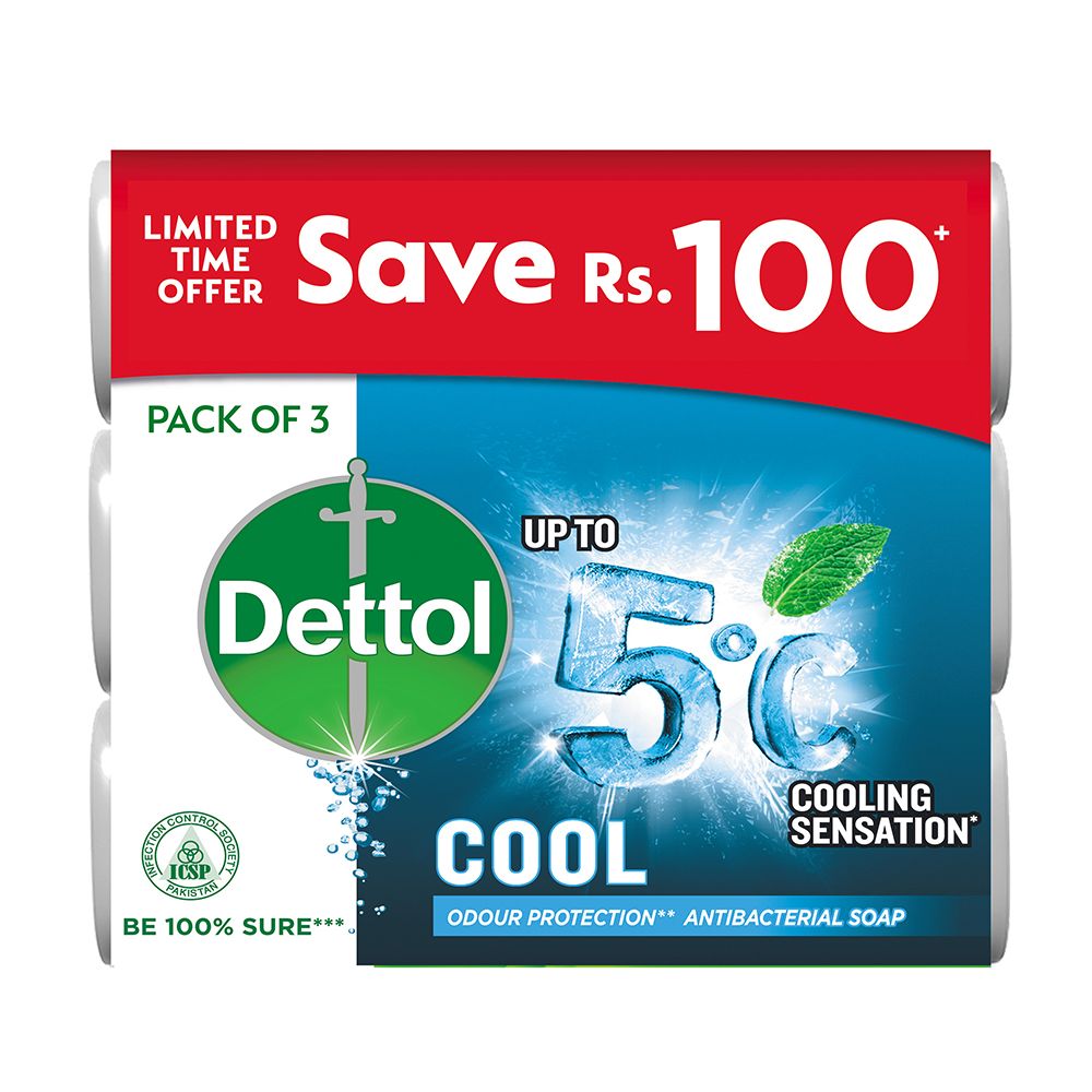 Dettol Soap Cool 3 x 80g Pack