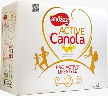 ACTIVE CANOLA COOKING OIL 5L POUCH CTN.