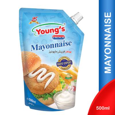 YOUNG'S MAYONAISE FRENCH STANDER UP POUCH 500ML.