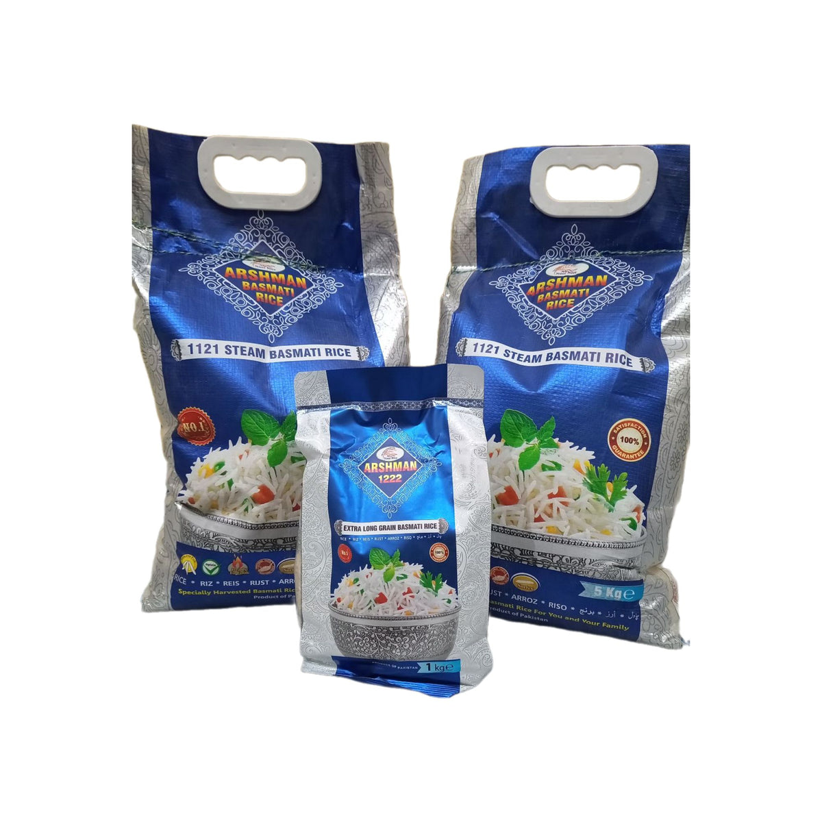MUQADDAS RICE TRADDERS \ ARSHMAN B2 KAINAT STEAM TOTA RICE 5KG.