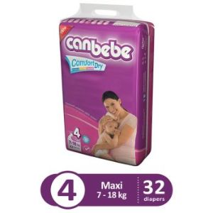 Canbebe Baby Diaper Maxi Diapers (7-18kg) 32 Pieces