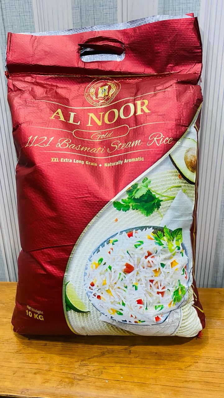 MUQADDAS RICE TRADDERS \ AL NOOR GOLDEN ZOHAN XXL KAINAT RICE 25KG BAG.