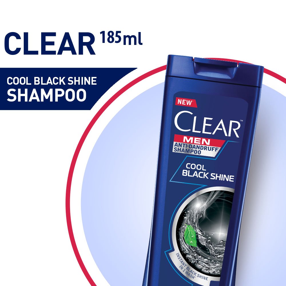 Clear Men Cool Black Shampoo 185ml