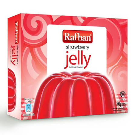 RAFAN STRAWBERRY JELLY POWDER 80G BOX.
