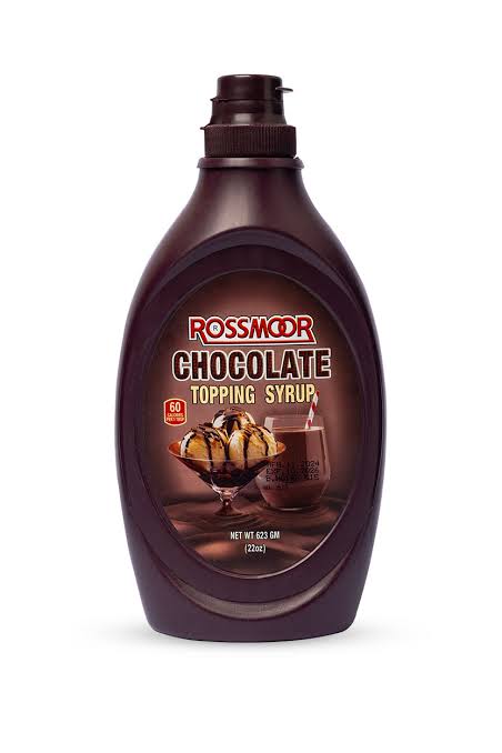 ROSSMOOR CHOCHOLATE TOPPING SYRUP 623G BOTTLE.