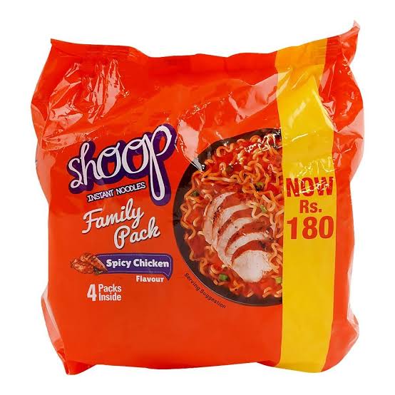 Shoop Spicy Chicken Flavour Instant Noodle 4 Piece Pack