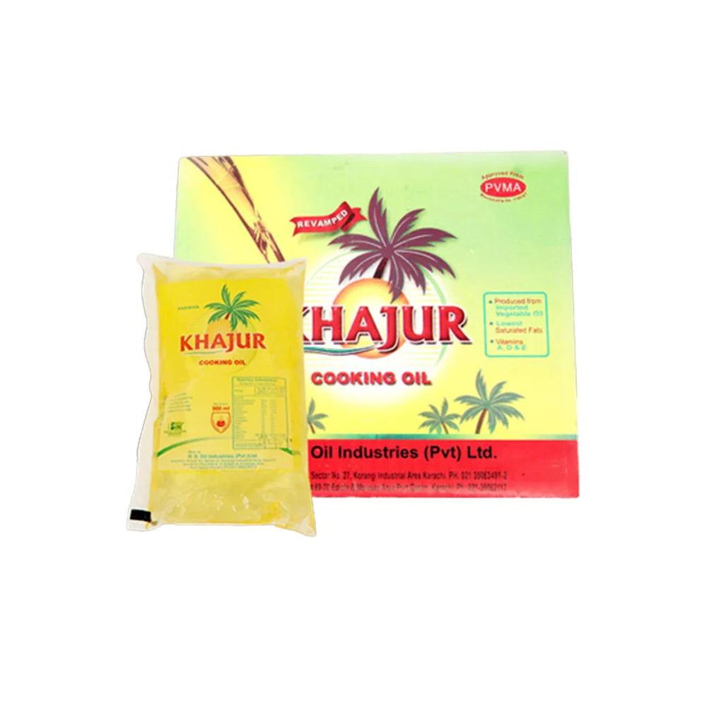 KHAJOOR COOKING OIL 5L POUCH CTN.