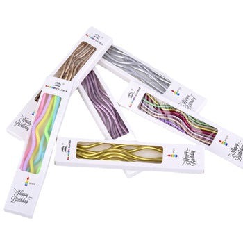 Rainbow Candle Long Happy Birthday Candle 6pcs