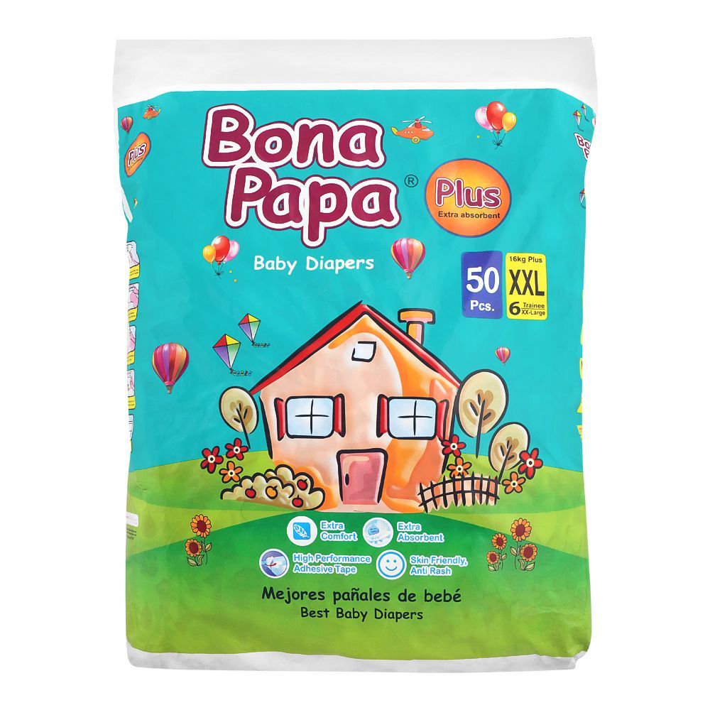Bona Papa Baby Diaper Plus XXL Size 6 (16+ Kg) 50 Pieces