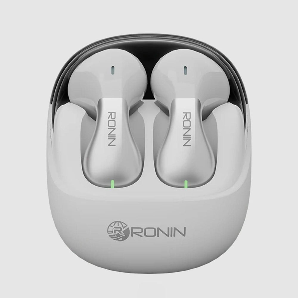 Ronin R-7025 Earbuds White Stereo Sound Music Playtime 5 Hours 1 Piece