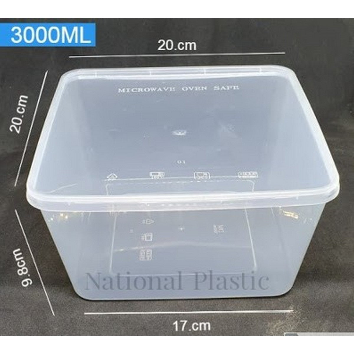 3000 Round Container with Lid | 30 Pcs