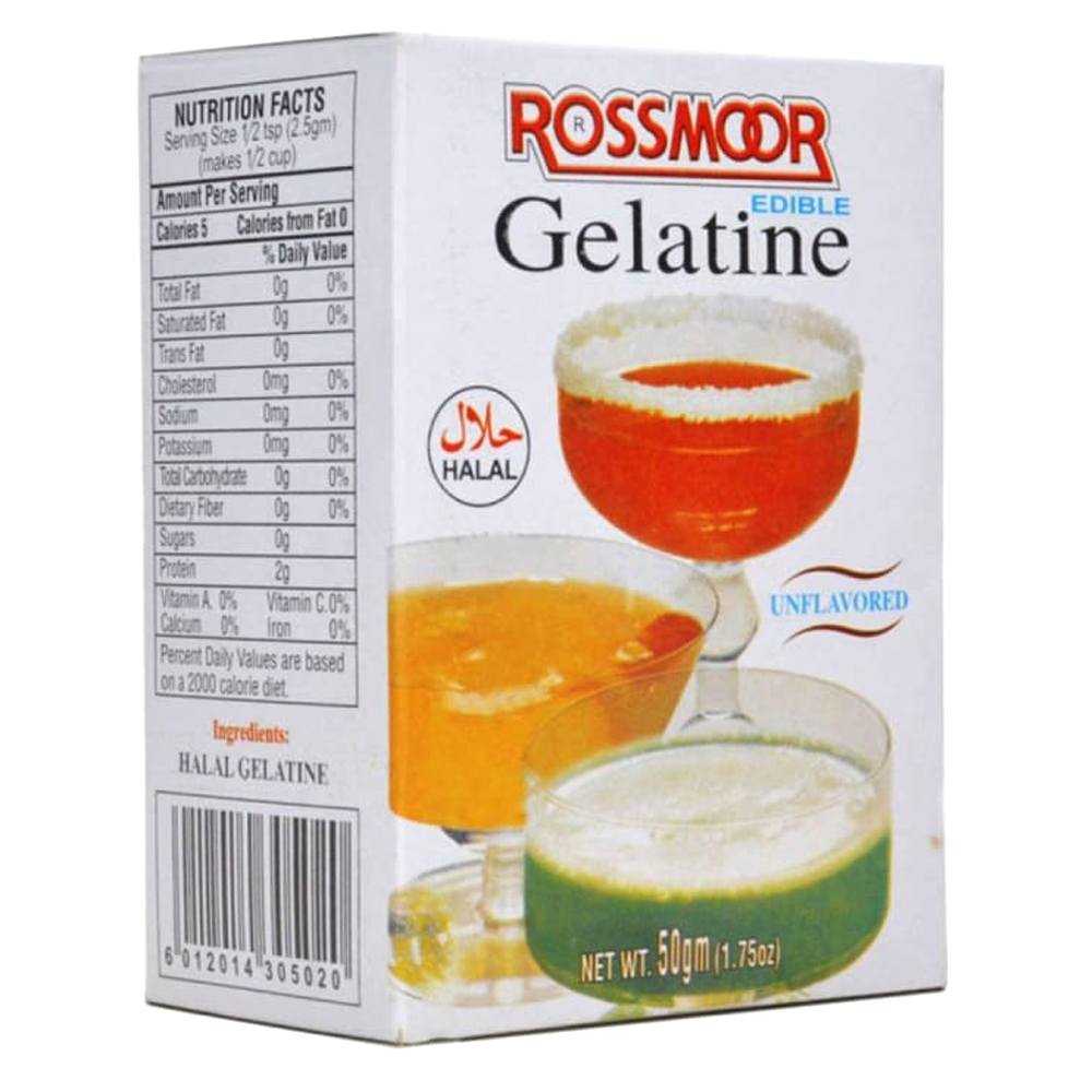 ROSSMOR GELATIN POWDER 50G BOX.