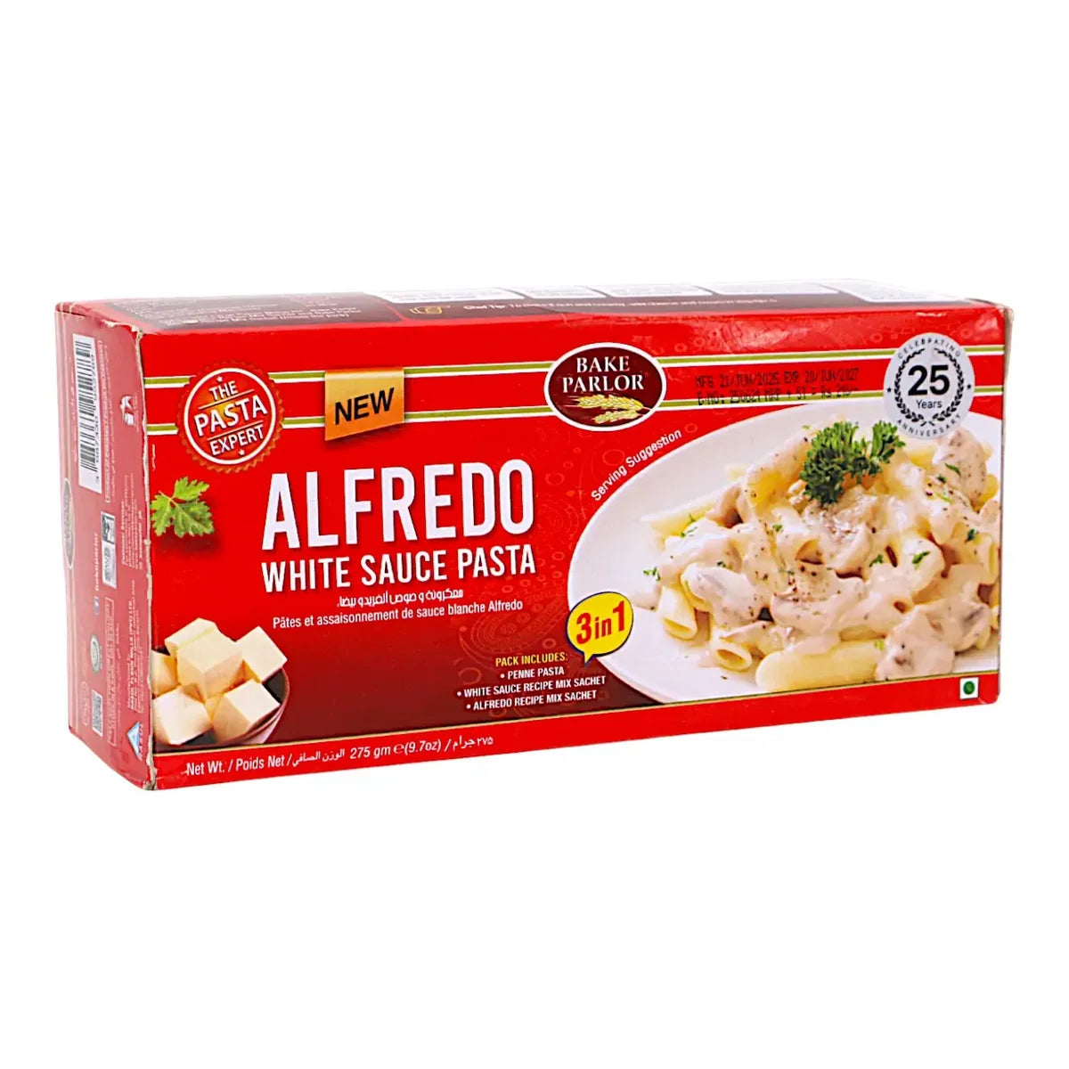 BACK PARLOR ALFAREDO WHITE SAUCE PASTA 275G.