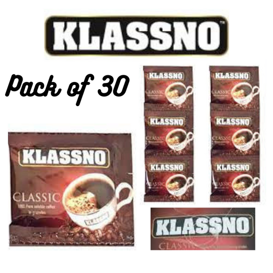 KLASSNO'S BLEND IMPORTED COFFEE 2G  [ PACK OF 30PCS ] SACHE.