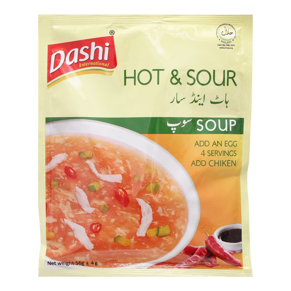 DASHI [ FOODS] DASHI HOT + SAUR SOUP 60G PACHET.