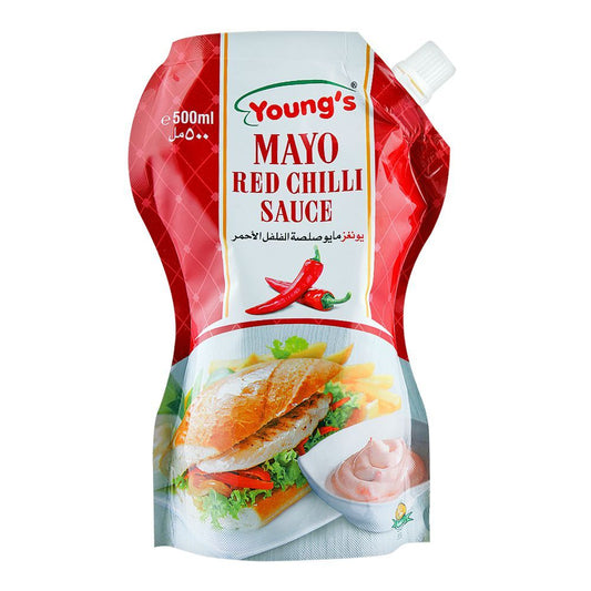 YOUNG'S MAYO RED CHILLI SAUCE 500ML.