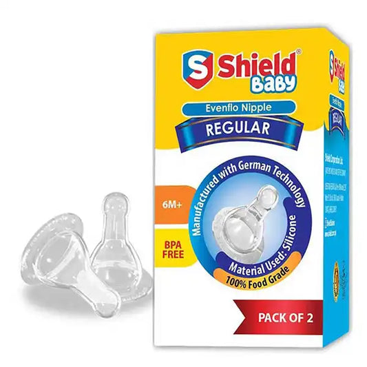 Shield Anti-colic Glass Feeder Nipple Pack 2 Pieces