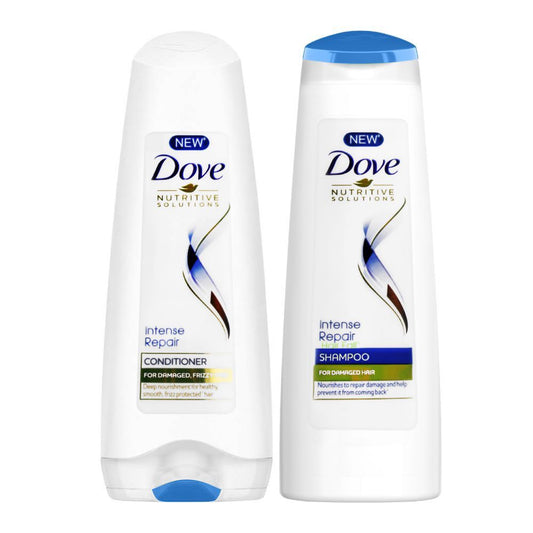 DOVE INTENSE REPAIR SHAMPOO + CONDITIONER [ TWO ] 185ML.