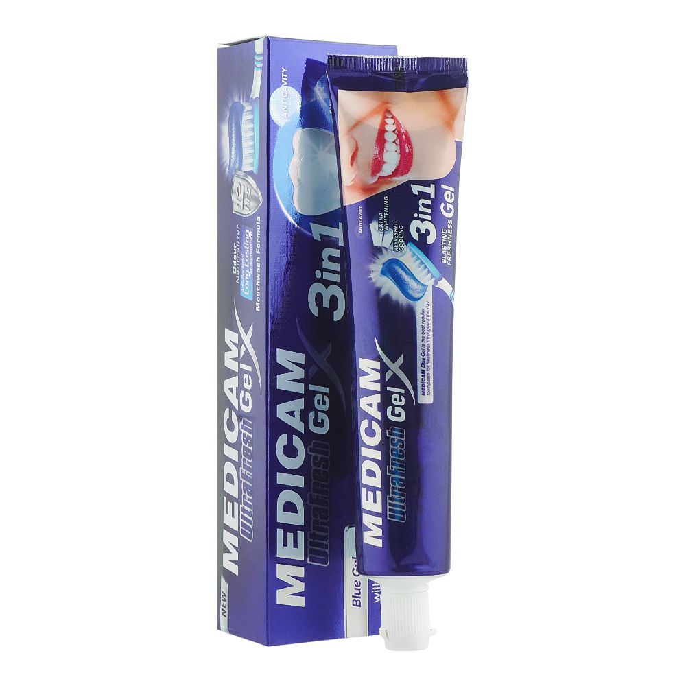 Medicam Ultra Fresh Blue Gel 3-In-1 Toothpaste 125mg