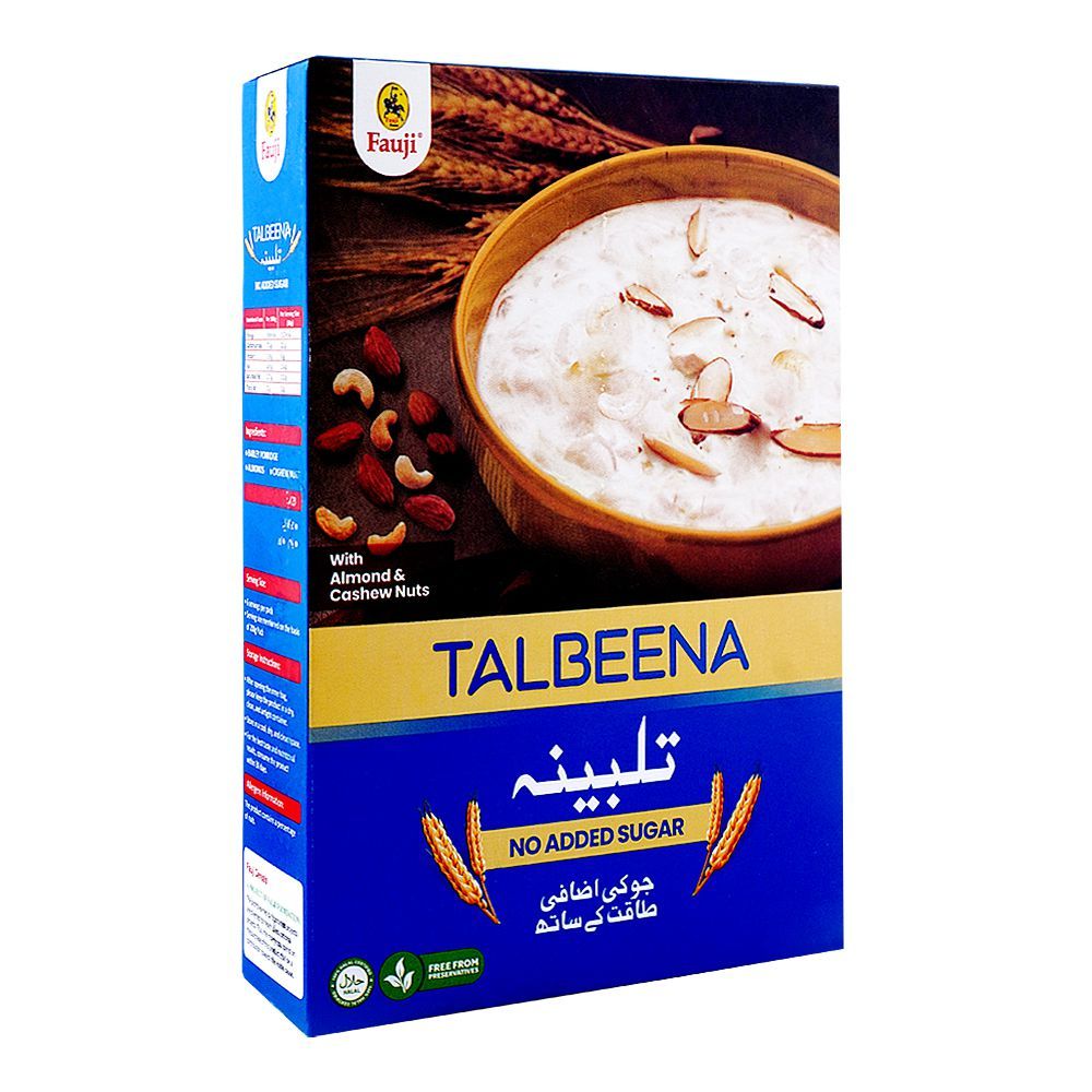 FAUJI TALBEENA SUGAR FREE ALMOND + CASHEW NUTS 200G BOX.