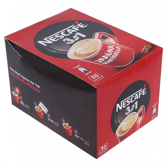 NESCAFE 3 IN 1 COFFEE [ PACK OF 30 ] 20G SACHE BOX.