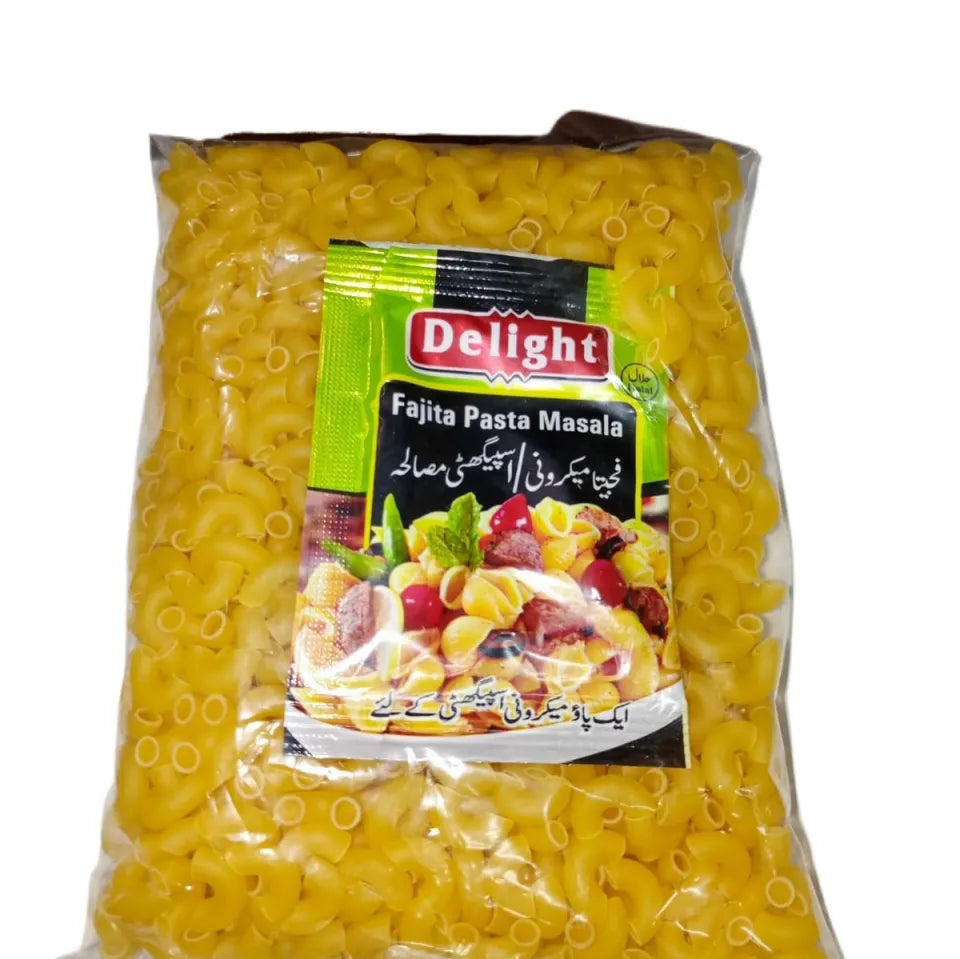 MUQADDAS MART FOOD \ BEST ELBOW MACRONI [ WITH FREE  FAJITA PASTA MASALA] 1KG.