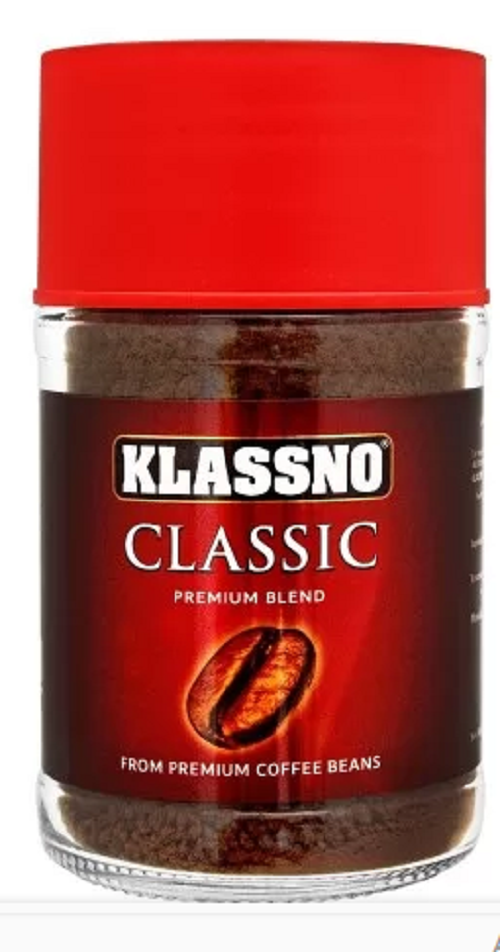 KLASSNO'S RICH BLEND IMPORTED COFFEE 50G BOTTLE.