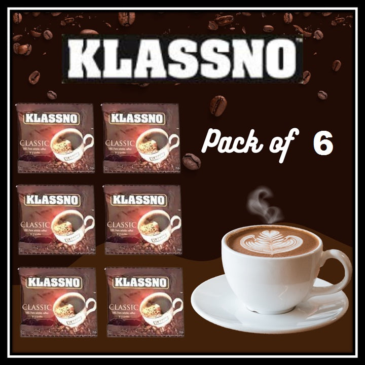KLASSNO'S IMPORTED BLEND COFFEE 2G [ PACK OF 6PCS ] SACHE.