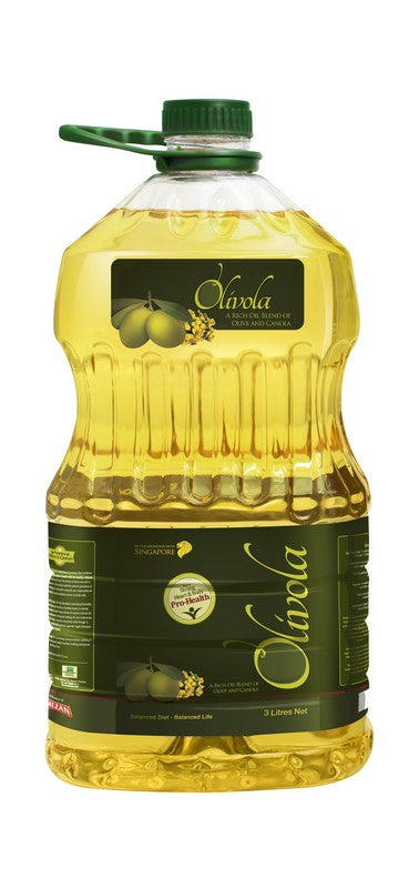 OLIVOLA OLIVE + CANOLA COOKING OIL 3L BOTTLE.