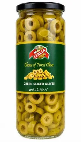 Italia Sliced Green Olives, 450g