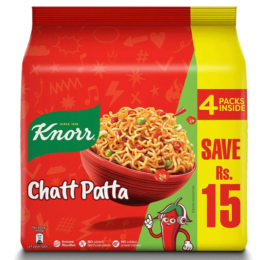 KNORR [ FOODS ] KNORR CHATT PATTA NOODLES FAMILY PACK .