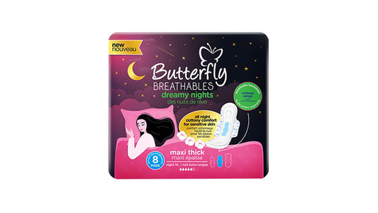 Butterfly Breathables Cotton Soft Maxi Thick Extra Long pads 1 Packet