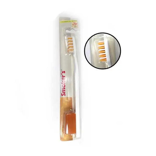 Smoker's Toothbrush Brown & White 1 Piece