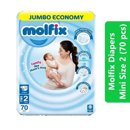 Molfix Diaper Mini Size 2 (3-6Kg) 70 Piece Pack