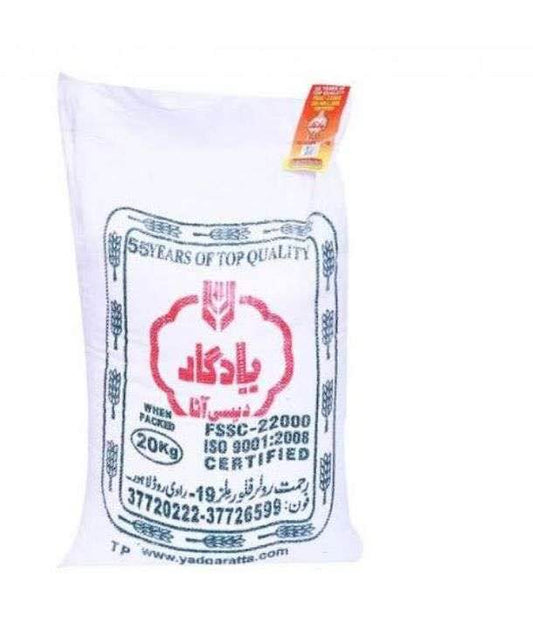 YADGAR FINE+CHAKKI WHITE FLOUR[ SOFT ROTI+PARATHA ATTA] 50KG.