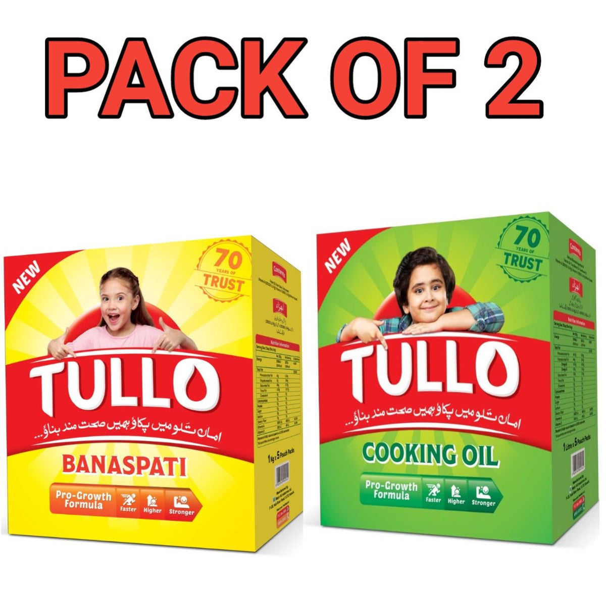 TULLO COOKING OIL + BANASPATI GHEE 2X5 POUCH CTNS.