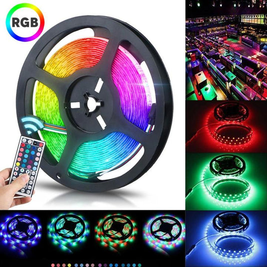 SMD DC 12V LED Strip Light With Remote 5 meter RGB Colour Fairy Lights 1pc