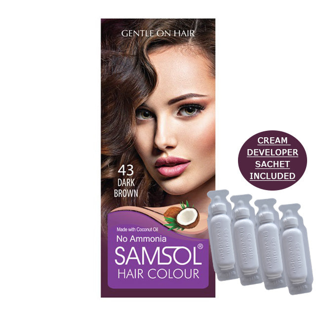 Samsol Hair Colour 43 Dark Brown 1 Box