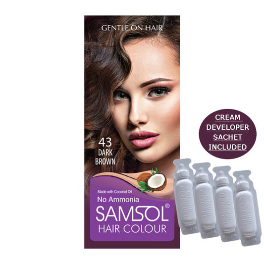 Samsol Hair Colour 43 Dark Brown 1 Box