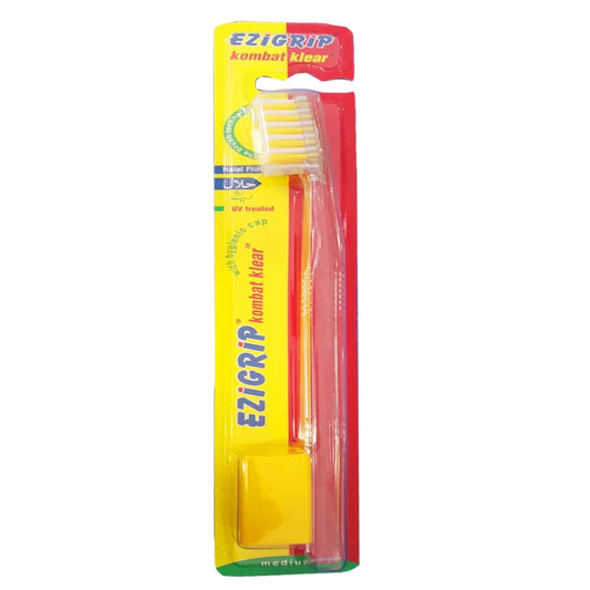 Ezigrip Defense Hard Toothbrush Uv Treated Brown & White
