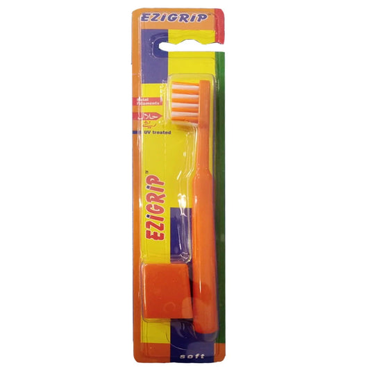 Ezigrip Deziner Medium Toothbrush Orange 1 Piece