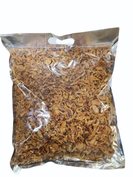 MUQADDAS MART FOOD \ FRIED RED ONION [ CRISPY LAL PIYAZ ] 500G.