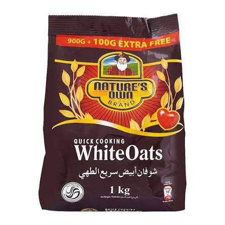 NATUR'S OWN WHITE OATS SPECAIL POUCH 1000G.
