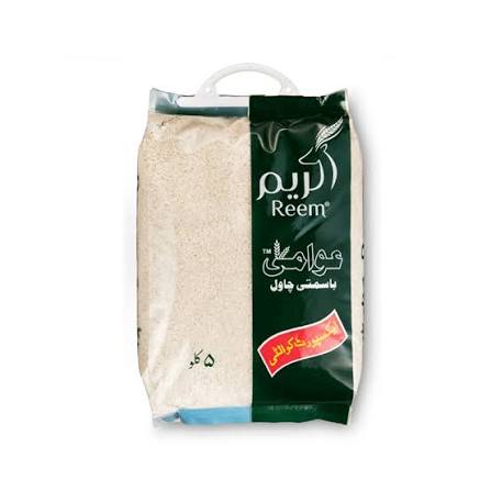 MUQADDAS RICE TRADDERS \ REEM AWAMI BASMATI 1121 RICE 5KG.