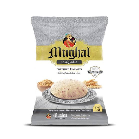MUGHAL SUPER FINE ATTA 5KG BAG.