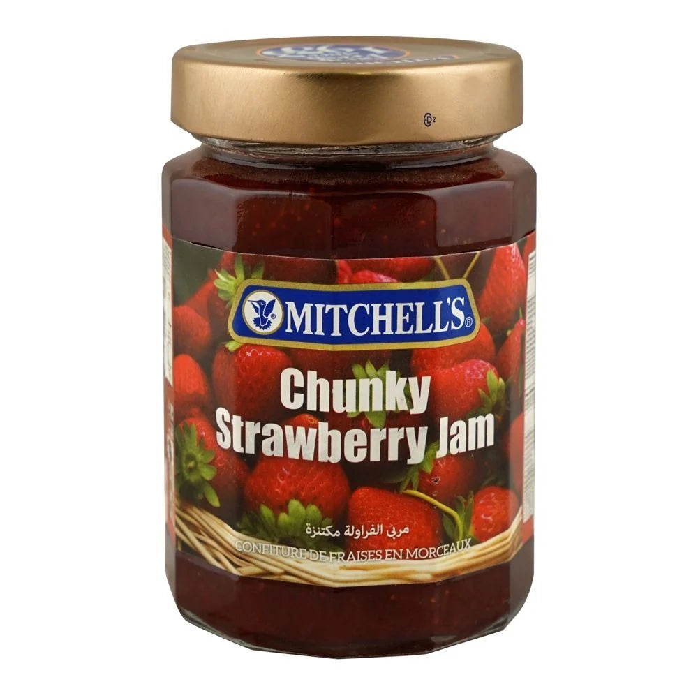 MITCHELL'S CHUNKY STRAWBERRY JAM 450G.
