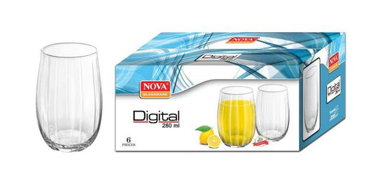 Nova Glass Digital Box (280ml) 6 Pieces